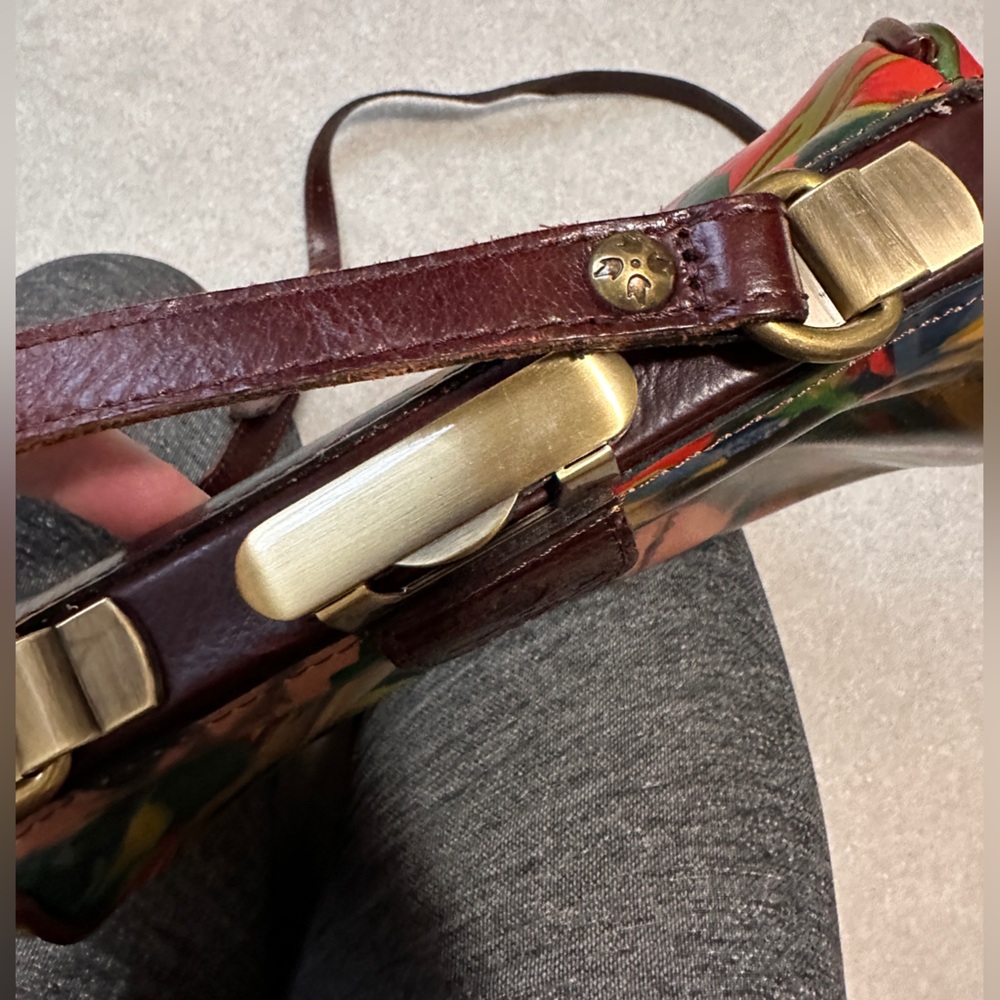 Patricia Nash leather satchel with large pocketbook/change purse - Picture 5 of 11